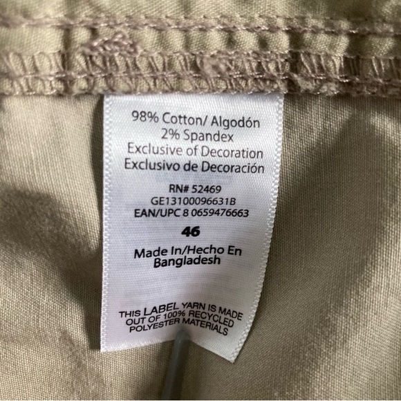 NWT G George Men’s Below the Knee Comfort Wast Stretch Khaki Cargo Short. - Picture 3 of 6